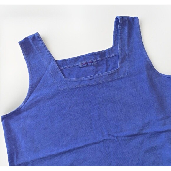 FRESH PRODUCE Boxy Tank Top XL Peri Blue 100% Cotton Square Neck Casual - Picture 2 of 9